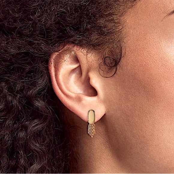 NEW Kendra Scott Deanna Stud Earring in Gold - Picture 3 of 8